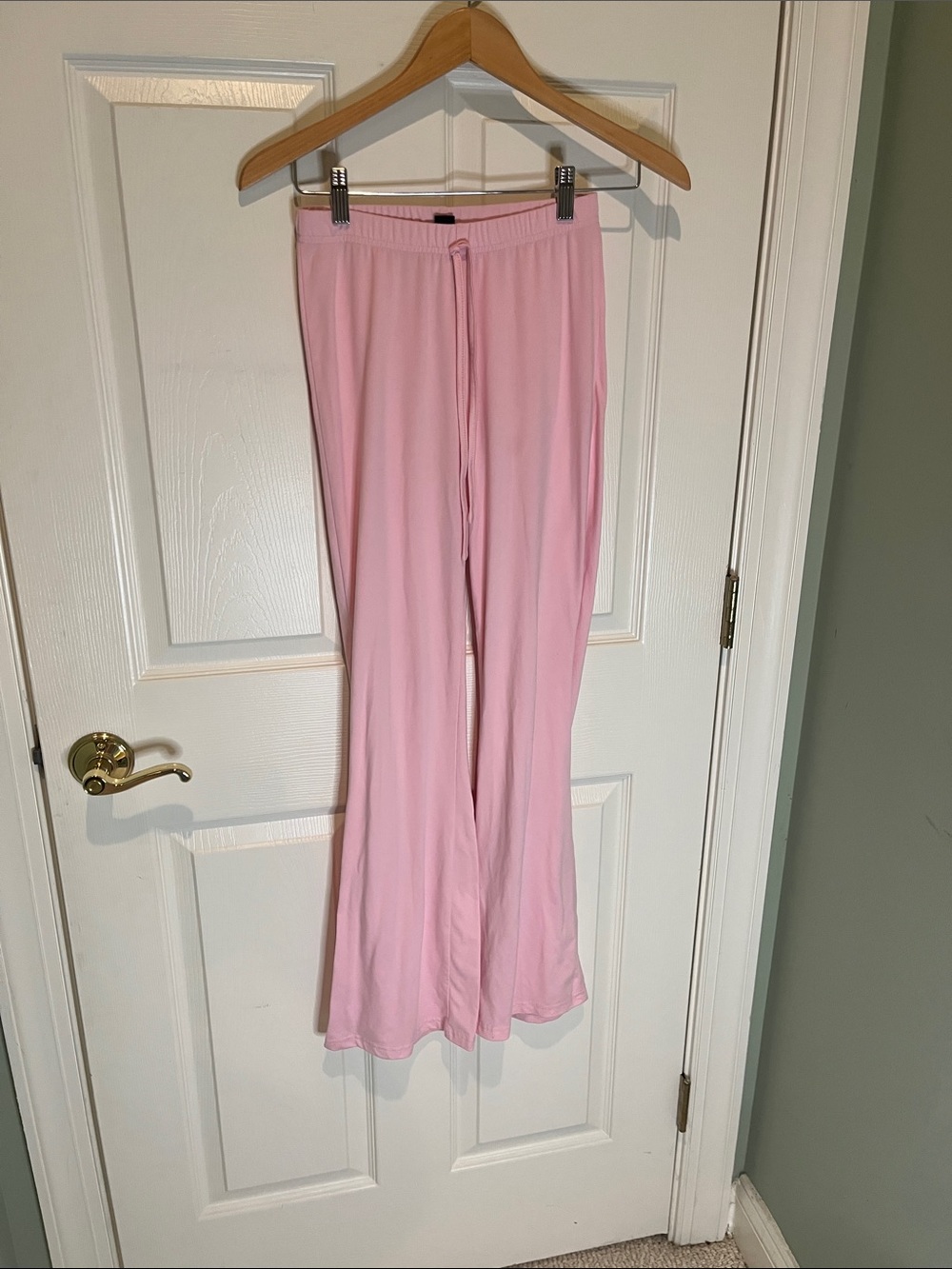 ROMWE Light Pink Boot-Cut Lounge Pants